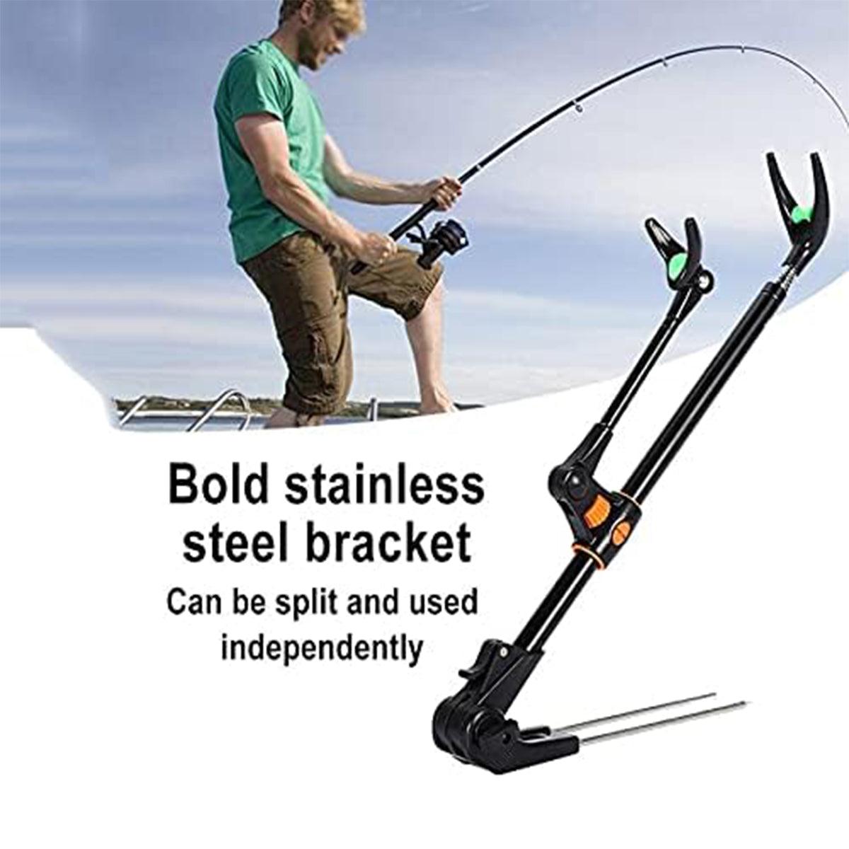 Bracket Fishing Rod Holder Multi Functional Rod Stand for Fishing and Outdoors - Black-240cm V528-MF-FISH-ROD-HOLDER-BK240CM-793833