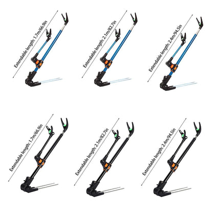 Bracket Fishing Rod Holder Multi Functional Rod Stand for Fishing and Outdoors - Blue-170cm V528-MF-FISH-ROD-HOLDER-BU170CM-311726