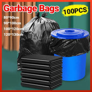 100Pcs Heavy-Duty Black Bin Bags - Durable Waste Refuse Sacks - 90*100cm-100PCS V528-MH00002-90-100CM-100PCS-908862