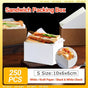 250PCS Sandwich Packaging Box Breakfast Hamburger Wrapping Box S Size - Black White V528-MH00042-HBG-S-250PCS-290997