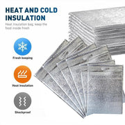 100Pcs Aluminum Foil Insulated Food Storage Bags for Thermal Cooling - 20*30CM-100PCS V528-MH00068-20-30CM-100PCS-501374