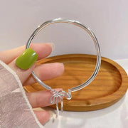 Bangle Bowknot Bells Bracelet Korean Opening Wrist Chain Women Silver Bracelet - Bell V528-MH00157-YBYXLD-960061