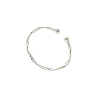 Bangle Bowknot Bells Bracelet Korean Opening Wrist Chain Women Silver Bracelet - Moebius strip V528-MH00160-MBWS-662880