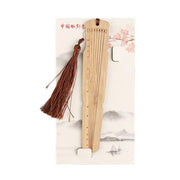 Chinese Style Bass Book Folder Book Clip Bamboo Bookmark Guitar Bookmark Lable - Guzheng V528-MH00175-GZ-486007