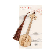 Chinese Style Bass Book Folder Book Clip Bamboo Bookmark Guitar Bookmark Lable - Guzheng V528-MH00175-GZ-486007