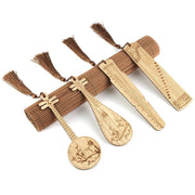 Chinese Style Bass Book Folder Book Clip Bamboo Bookmark Guitar Bookmark Lable - Pipa - Lan V528-MH00177-PPL-134329