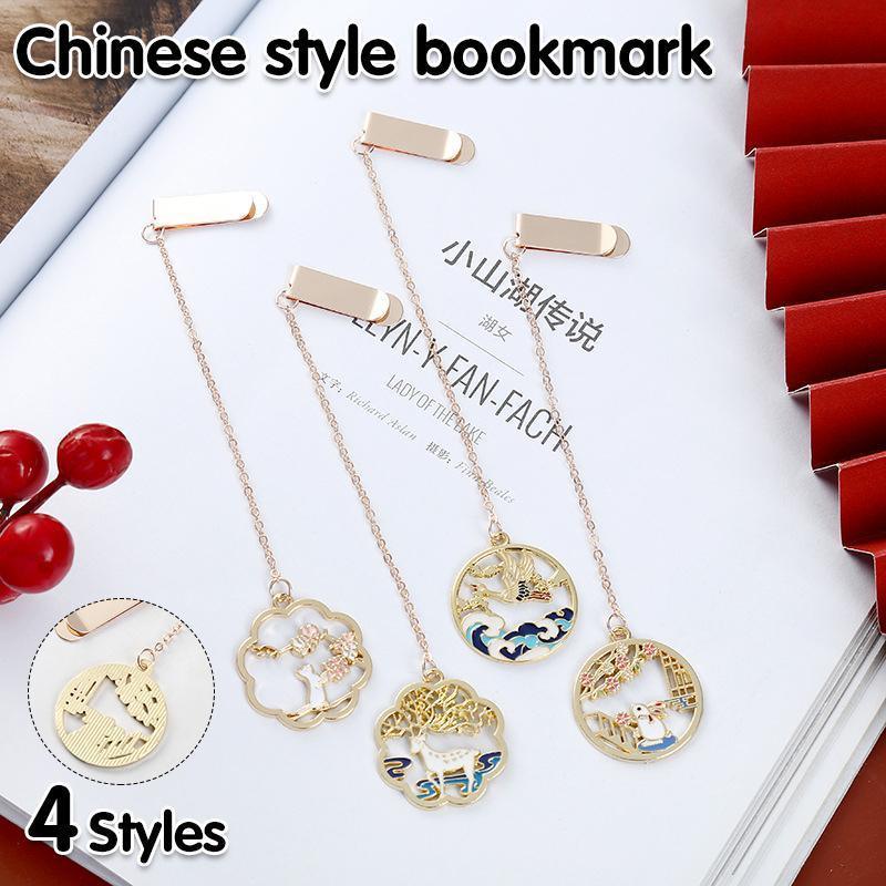 Metal Rabbit Bookmark Tassel Book Pendant Retro Clip School Office Supplies Gift - Cat V528-MH00190-HZMM-946863