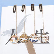 Metal Rabbit Bookmark Tassel Book Pendant Retro Clip School Office Supplies Gift - Cat V528-MH00190-HZMM-946863