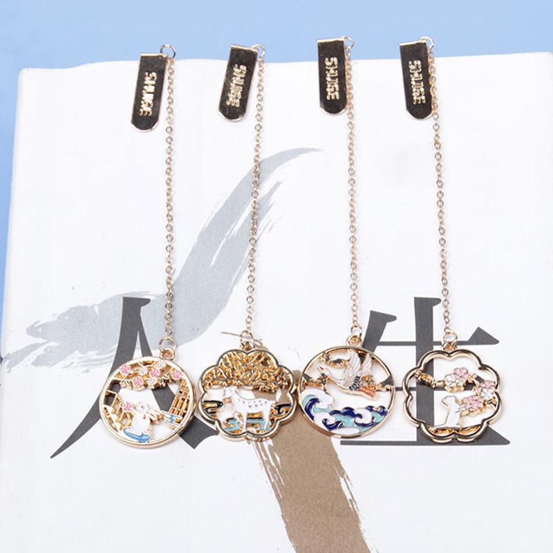 Metal Rabbit Bookmark Tassel Book Pendant Retro Clip School Office Supplies Gift - Cat V528-MH00190-HZMM-946863