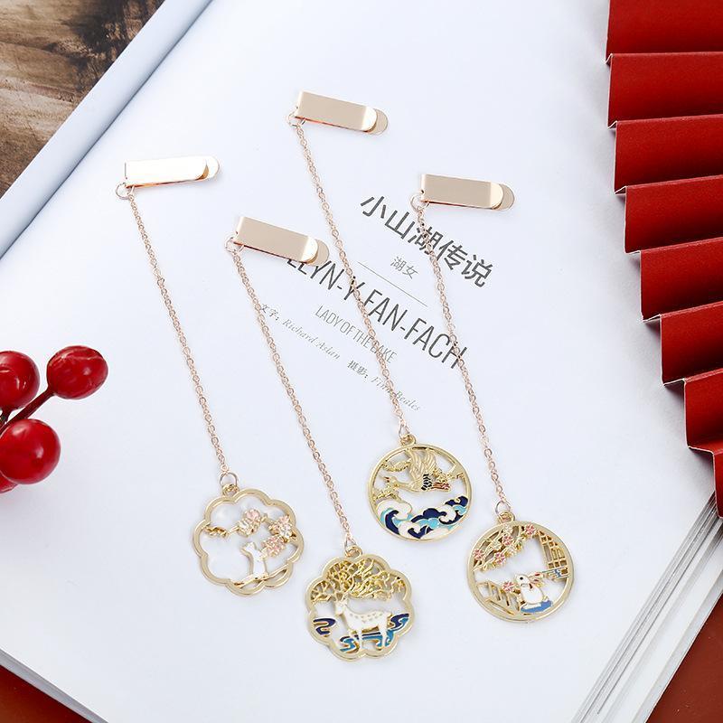 Metal Rabbit Bookmark Tassel Book Pendant Retro Clip School Office Supplies Gift - Cat V528-MH00190-HZMM-946863