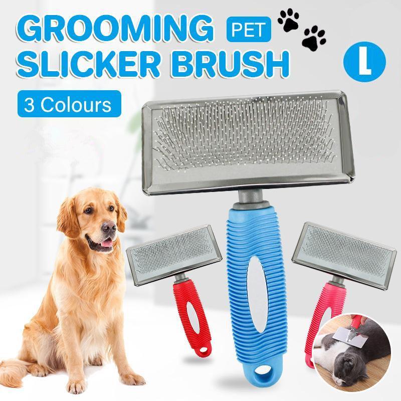 L Size Hair Shedding Grooming Trimmer Comb Brush Slicker Undercoat Rake Pet Dog Cat - Blue V528-MH00215-BLUE-L-930014
