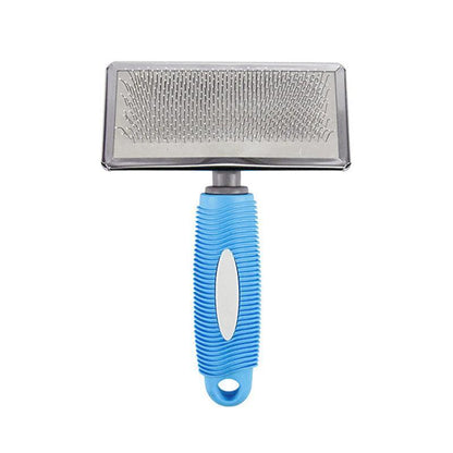 M Size Hair Shedding Grooming Trimmer Comb Brush Slicker Undercoat Rake for Dog Cat - Pink V528-MH00217-PINK-M-355907