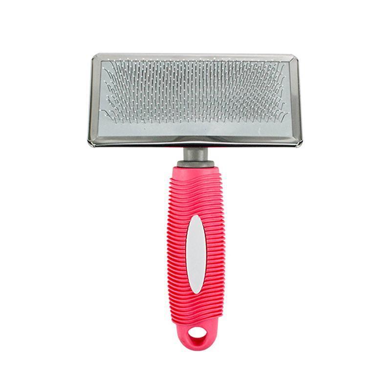 M Size Hair Shedding Grooming Trimmer Comb Brush Slicker Undercoat Rake for Dog Cat - Red V528-MH00220-RED-M-871927