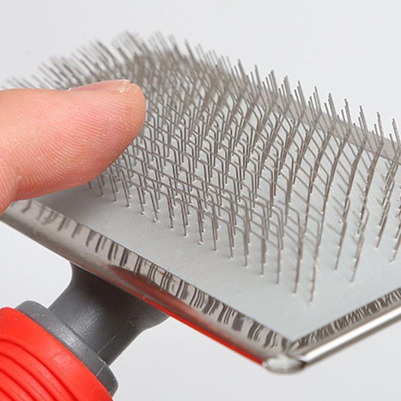 L Size Hair Shedding Grooming Trimmer Comb Brush Slicker Undercoat Rake Pet Dog Cat - Red V528-MH00221-RED-L-173495