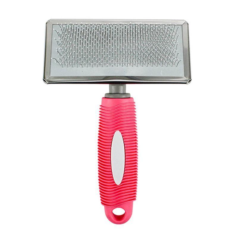 L Size Hair Shedding Grooming Trimmer Comb Brush Slicker Undercoat Rake Pet Dog Cat - Red V528-MH00221-RED-L-173495