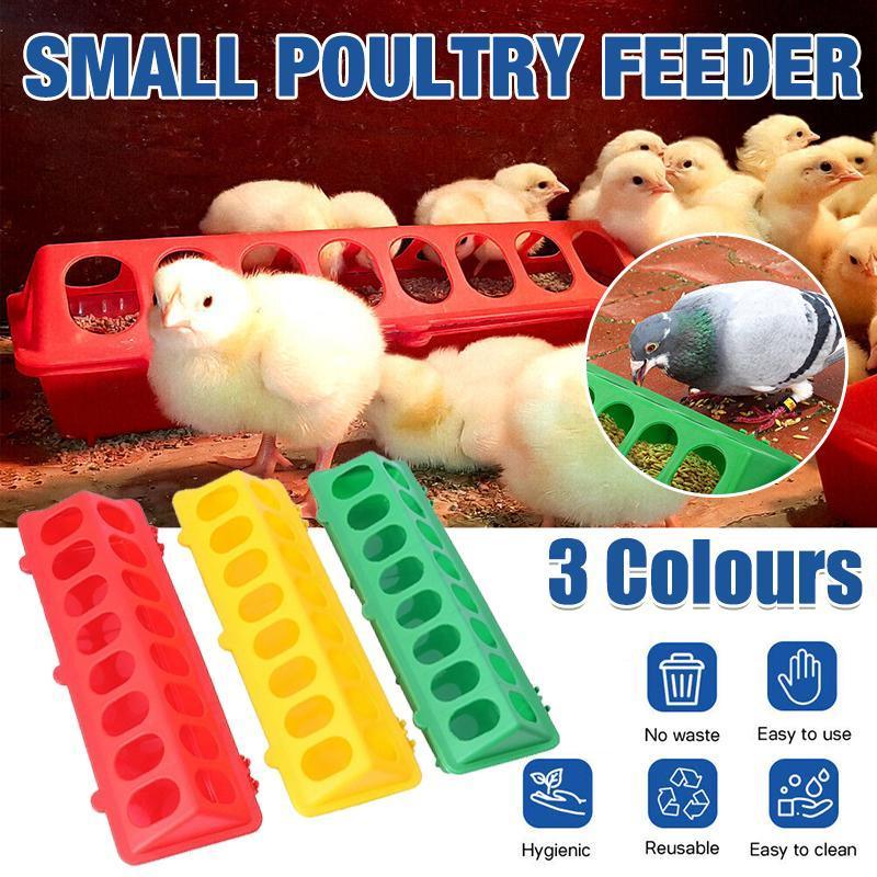30cm Feeder Storage Trough Quail Drinker Plastic Wild Stable Chick Birds Pigeons - Red V528-MH00225-RED-XH-671558