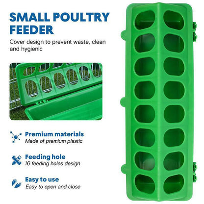 30cm Feeder Storage Trough Quail Drinker Plastic Wild Stable Chick Birds Pigeons - Yellow V528-MH00226-YELLOW-XH-524303