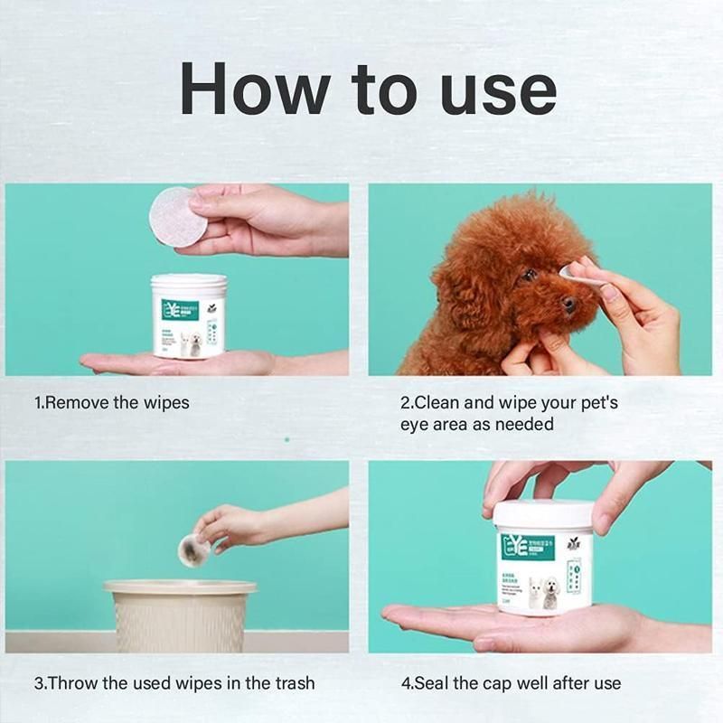 130pcs Wipes Wet Pet Eye/Ear Dog Cat Tear Stain Remover Cleaning Paper Wipes - Ear Wipes V528-MH00229-EBSJ-130PCS-831411