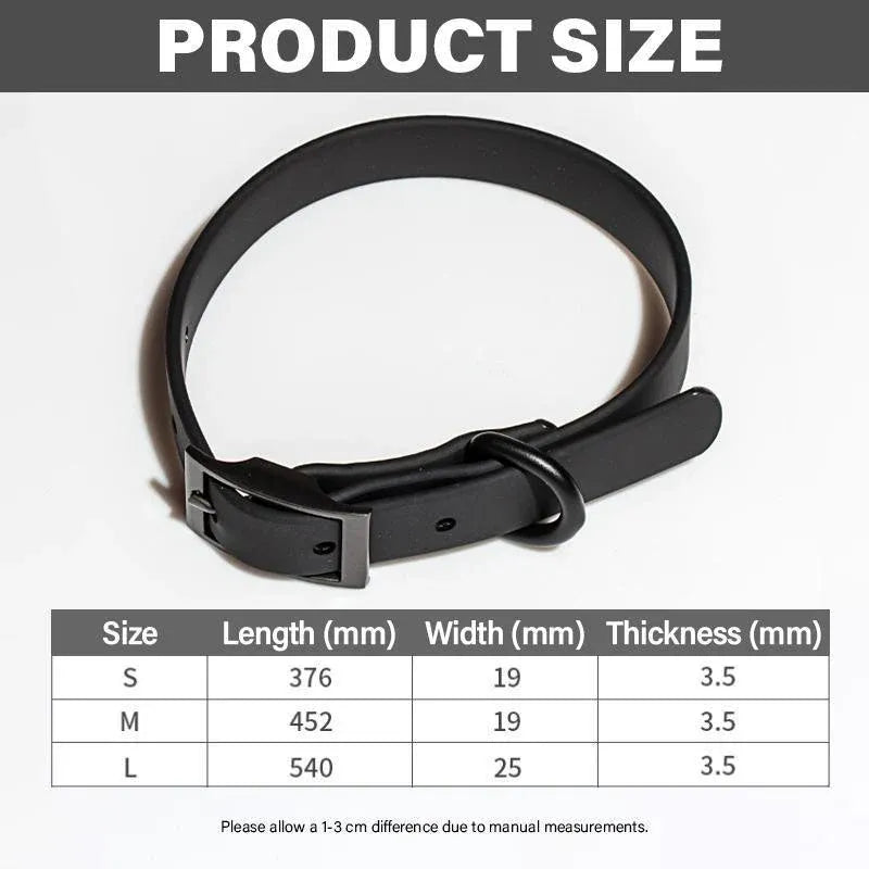 PVC Dog Collar Working Dog Kennels Waterproof Soft Adjustable for Pets M Size - Coffee V528-MH00285-COFFEE-M-873633
