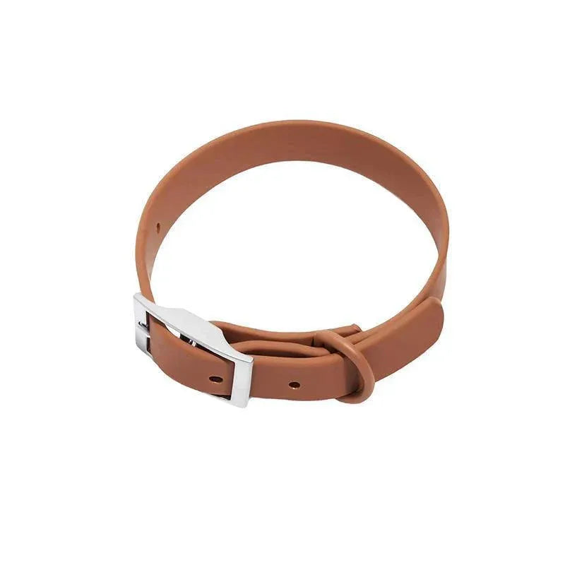 PVC Dog Collar Working Dog Kennels Waterproof Soft Adjustable for Pets L Size - Coffee V528-MH00286-COFFEE-L-527973