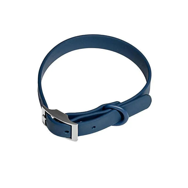 PVC Dog Collar Working Dog Kennels Waterproof Soft Adjustable for Pets L Size - Dark Blue V528-MH00292-DARK BLUE-L-308227