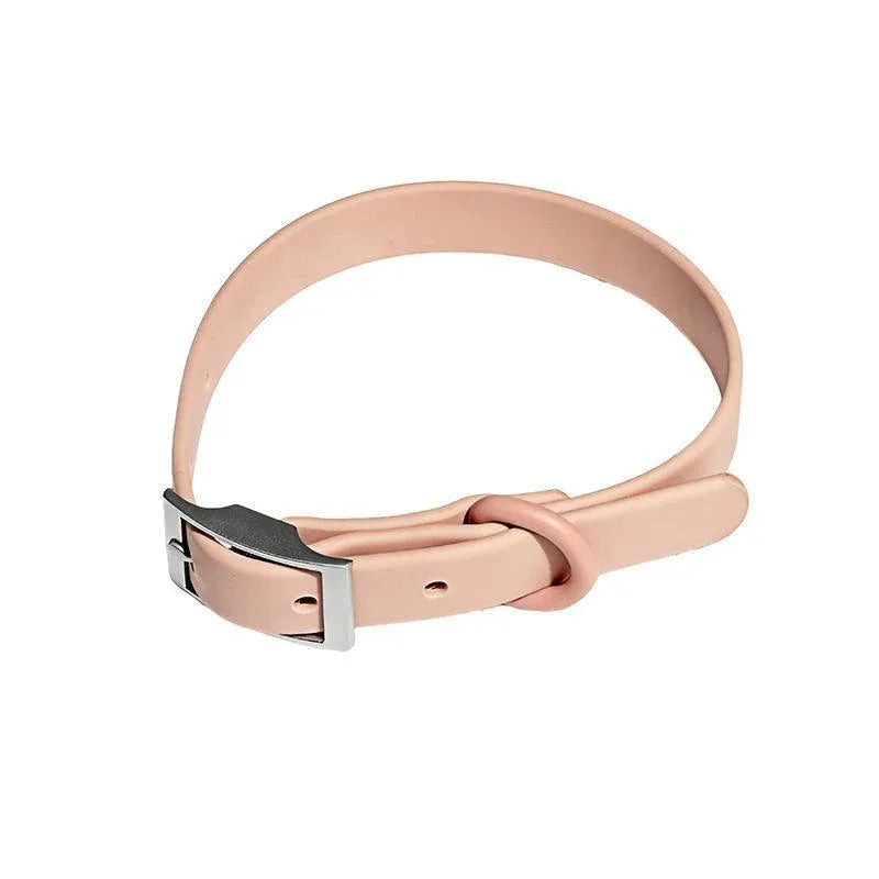 PVC Dog Collar Working Dog Kennels Waterproof Soft Adjustable for Pets L Size - Pink V528-MH00295-PINK-L-487168