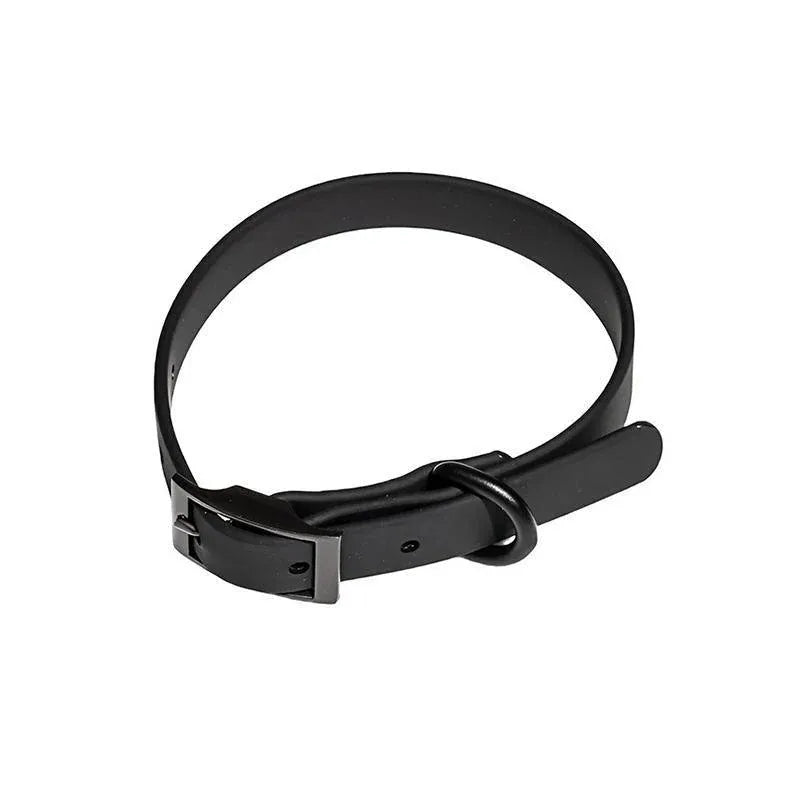 PVC Dog Collar Working Dog Kennels Waterproof Soft Adjustable for Pets M Size - Black V528-MH00297-BLACK-M-997867