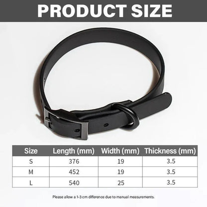 PVC Dog Collar Working Dog Kennels Waterproof Soft Adjustable for Pets M Size - Black V528-MH00297-BLACK-M-997867