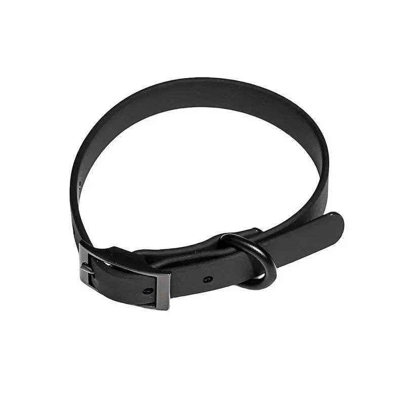 PVC Dog Collar Working Dog Kennels Waterproof Soft Adjustable for Pets L Size - Black V528-MH00298-BLACK-L-927084