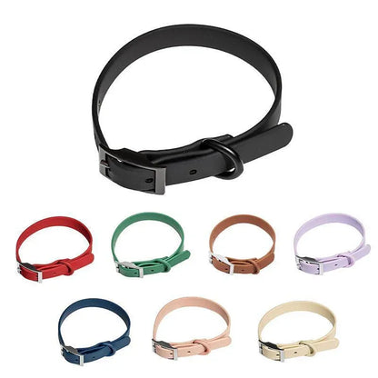 PVC Dog Collar Working Dog Kennels Waterproof Soft Adjustable for Pets L Size - Black V528-MH00298-BLACK-L-927084