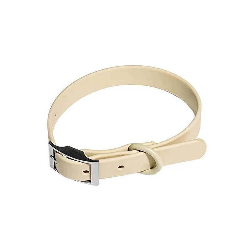 PVC Dog Collar Working Dog Kennels Waterproof Soft Adjustable for Pets M Size - Apricot V528-MH00300-APRICOT-M-322173