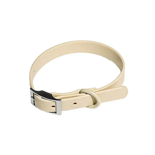 PVC Dog Collar Working Dog Kennels Waterproof Soft Adjustable for Pets M Size - Apricot V528-MH00300-APRICOT-M-322173