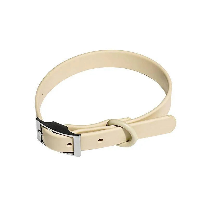 PVC Dog Collar Working Dog Kennels Waterproof Soft Adjustable for Pets L Size - Apricot V528-MH00301-APRICOT-L-667302