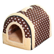 XL Size Pet House Kennel Soft Igloo Beds Cave Cat Puppy Bed Warm Cushion Fold - Brick V528-MH00314-FGZQ-XL-733483
