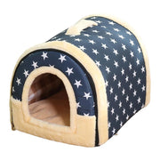 XL Size Pet House Kennel Soft Igloo Beds Cave Cat Puppy Bed Warm Cushion Fold - Brick V528-MH00314-FGZQ-XL-733483