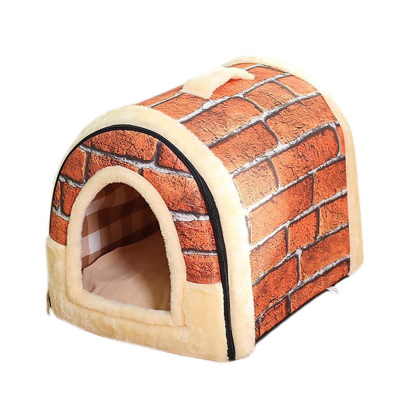S Size Pet House Kennel Soft Igloo Beds Cave Cat Puppy Bed Warm Cushion Fold - Blue Stars V528-MH00315-LDBX-S-140063