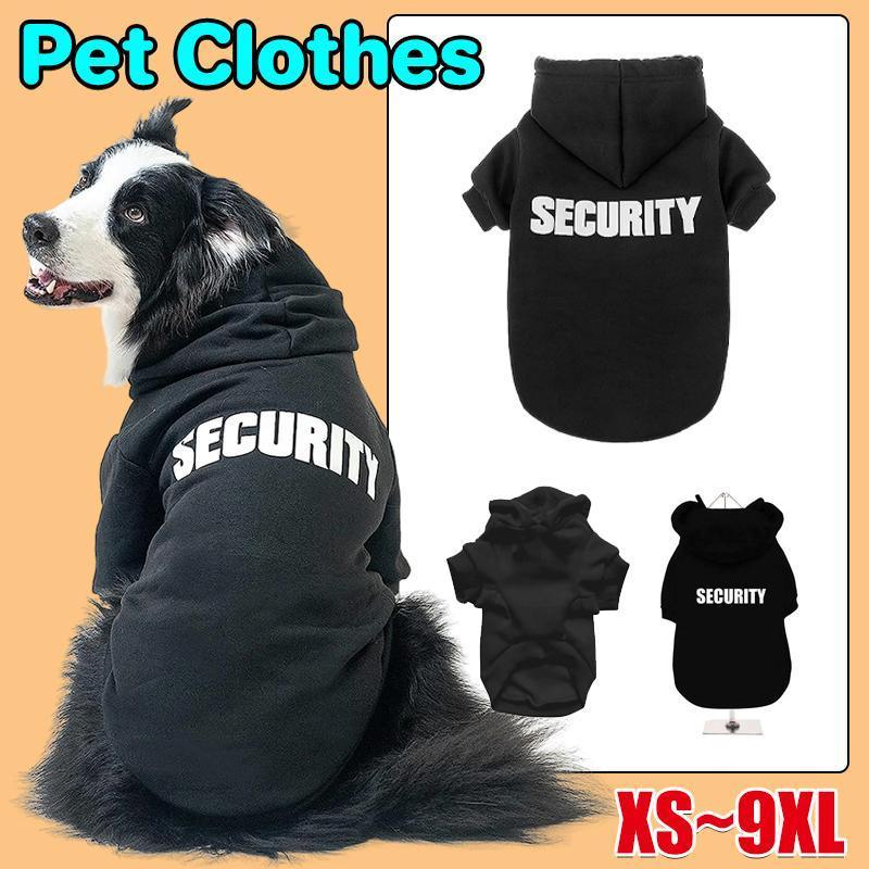 Pet Dog Clothes Hoodie Warm Winter Jumper Puppy Cat Clothing Coat Jacket Shirt - L V528-MH00330-BLACK-L-345251