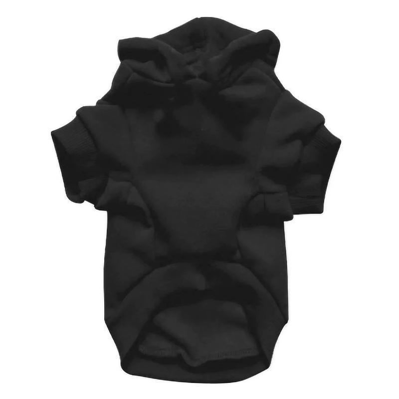 Pet Dog Clothes Hoodie Warm Winter Jumper Puppy Cat Clothing Coat Jacket Shirt - L V528-MH00330-BLACK-L-345251