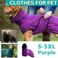 Dog Puppy HoodiesJacket Solid Coat Pet Winter Soft Warm Clothes S-5XL Purple - M V528-MH00363-PURPLE-M-111689