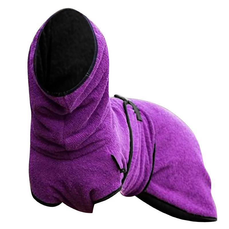 Dog Puppy HoodiesJacket Solid Coat Pet Winter Soft Warm Clothes S-5XL Purple - M V528-MH00363-PURPLE-M-111689