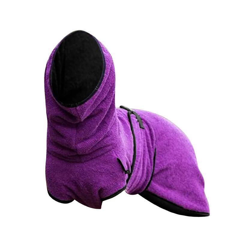 Dog Puppy HoodiesJacket Solid Coat Pet Winter Soft Warm Clothes S-5XL Purple - 2XL V528-MH00366-PURPLE-2XL-602902