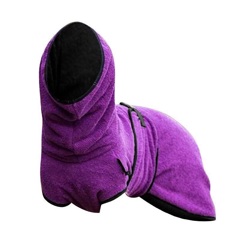 Dog Puppy HoodiesJacket Solid Coat Pet Winter Soft Warm Clothes S-5XL Purple - 2XL V528-MH00366-PURPLE-2XL-602902
