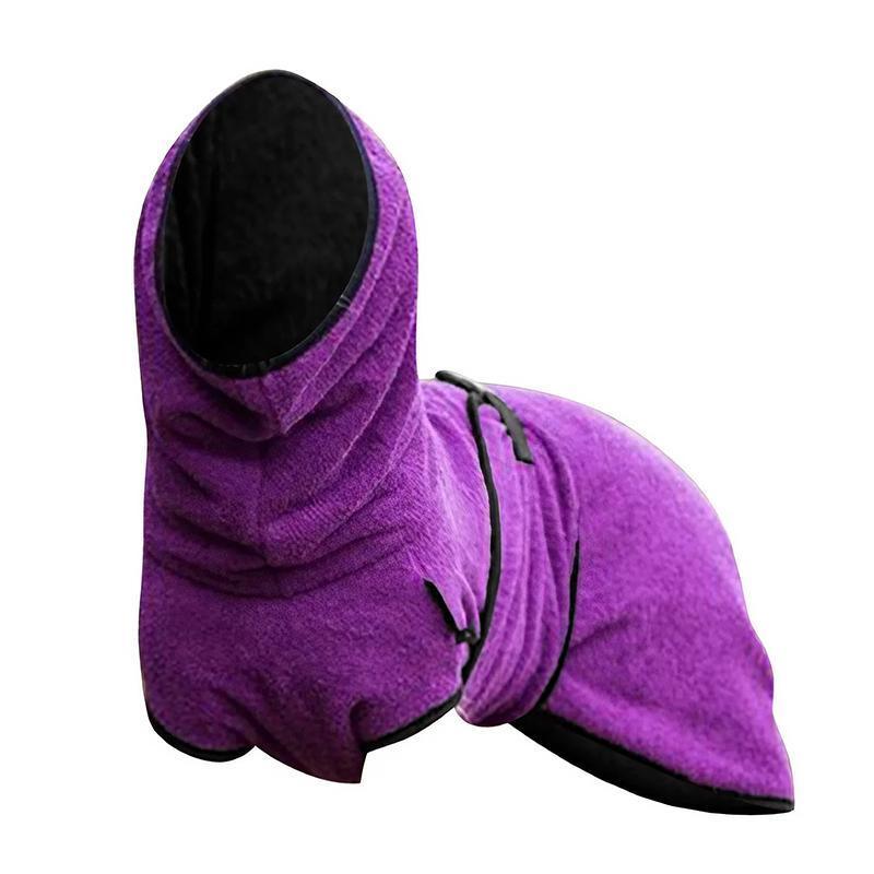 Dog Puppy HoodiesJacket Solid Coat Pet Winter Soft Warm Clothes S-5XL Purple - 2XL V528-MH00366-PURPLE-2XL-602902