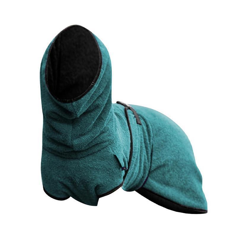 Dog Puppy Hoodies Jacket Solid Coat Pet Winter Soft Warm Clothes S-5XL Lake Blue - 3XL V528-MH00375-LAKEBLUE-3XL-101219