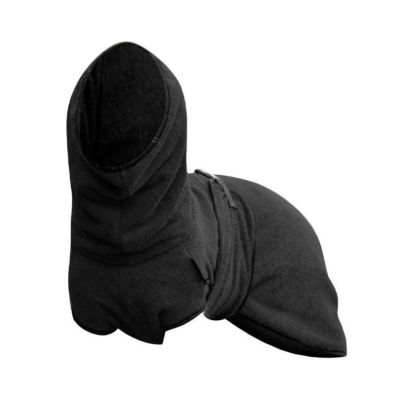 Dog Puppy Hoodies Jacket Solid Coat Pet Winter Soft Warm Clothes S-5XL Black - S V528-MH00378-BLACK-S-729894