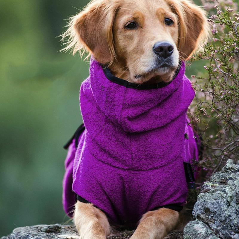 Dog Puppy Hoodies Jacket Solid Coat Pet Winter Soft Warm Clothes S-5XL Black - 3XL V528-MH00383-BLACK-3XL-108426