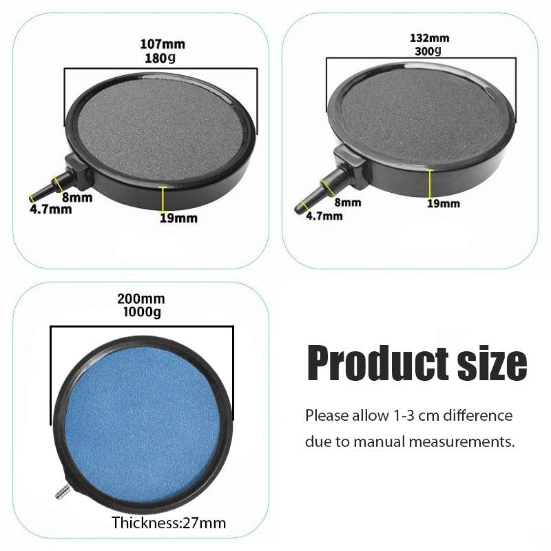 Air Bubble Disk Stone Aquarium Aerator Fish Tank Pump Hydroponics Oxygen - 10cm