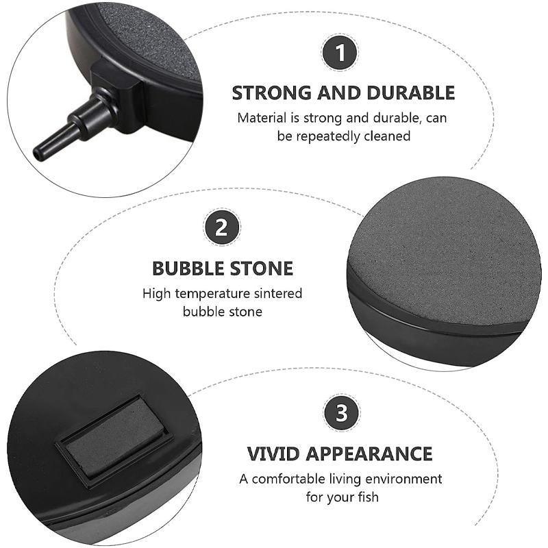 Air Bubble Disk Stone Aquarium Aerator Fish Tank Pump Hydroponics Oxygen - 20cm