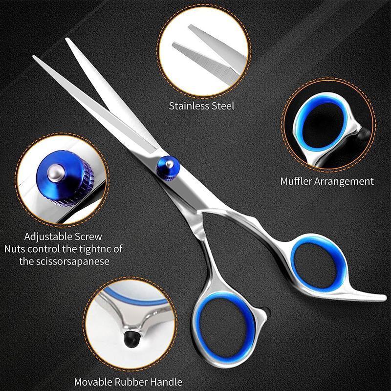 7PCS Pet Grooming Scissors Set Straight Curved Dog Cat Cutting Thinning Shears V528-MH00410-7PCS-662815