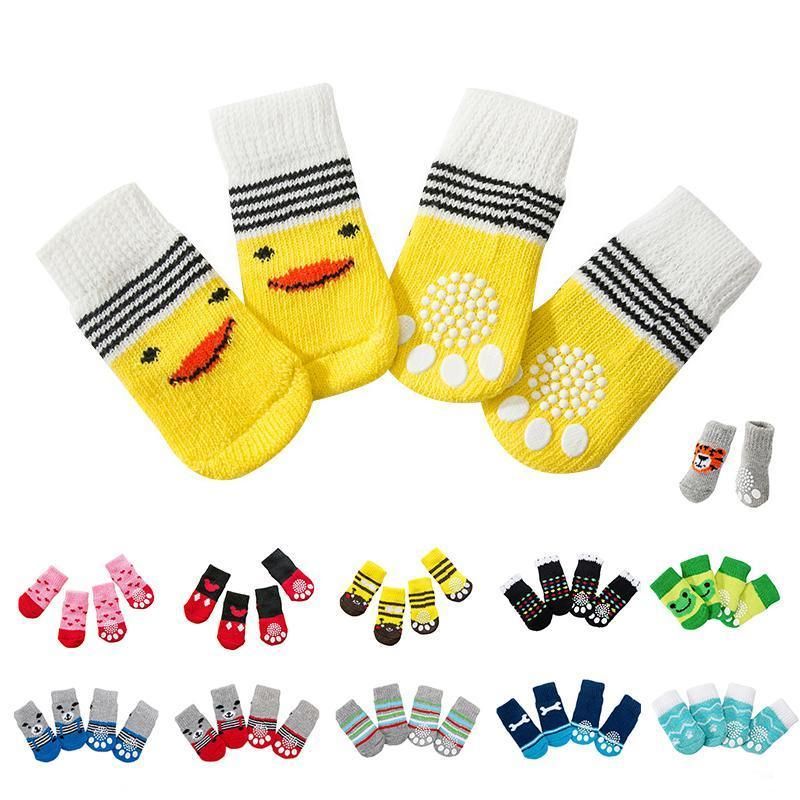 Dog Socks Non-Slip Grip Slip Anti-Slip - Puppy Cat Pet Shoes Slippers M Size - Red Mickey V528-MH00420-HSMQ-M-461315